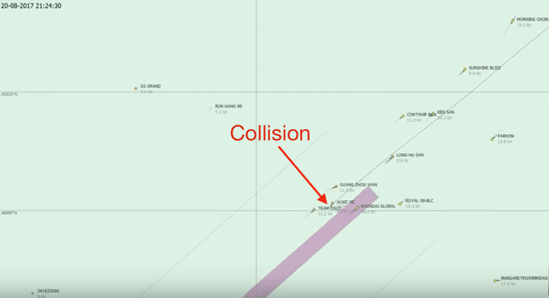 USS John S. McCain Collision: AIS Animation Shows Tanker’s Track During Collision