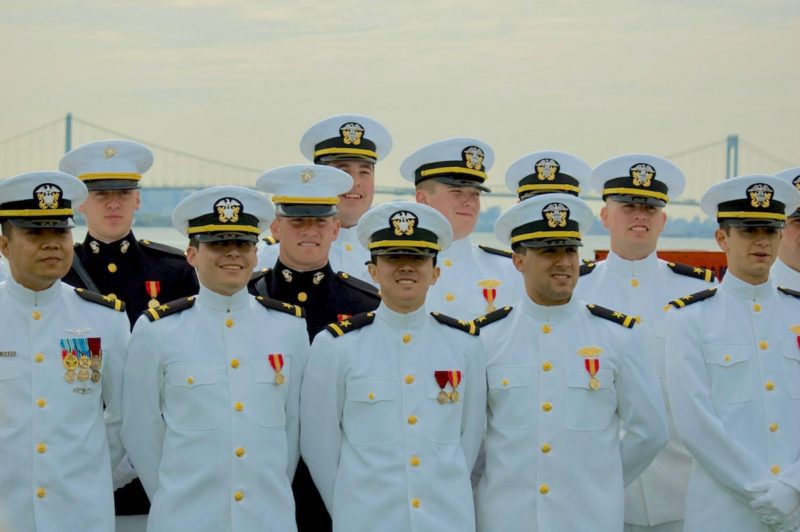 USN Officers SUNY Maritime College - Choker Whites
