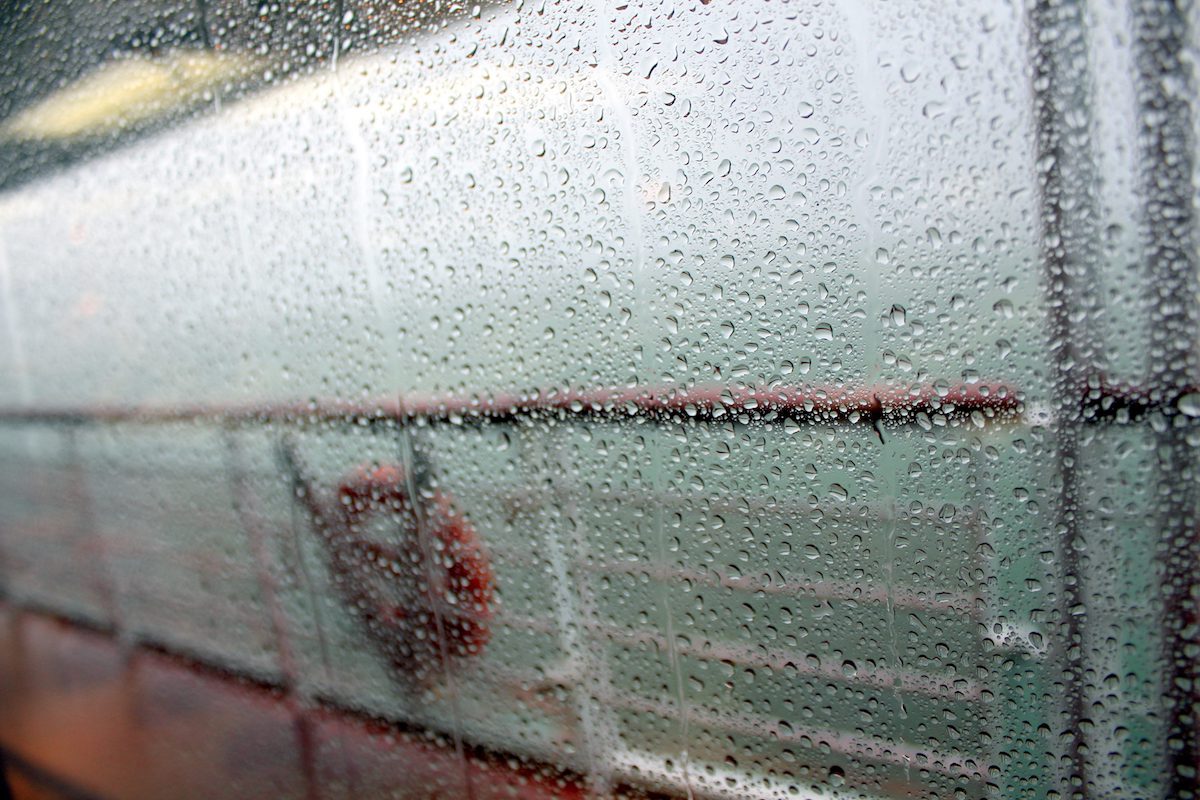 Cruise Ship Window In Rain