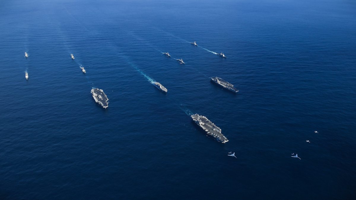 PHOTOS: U.S. Navy’s Three-Carrier Strike Force Exercise in Western Pacific