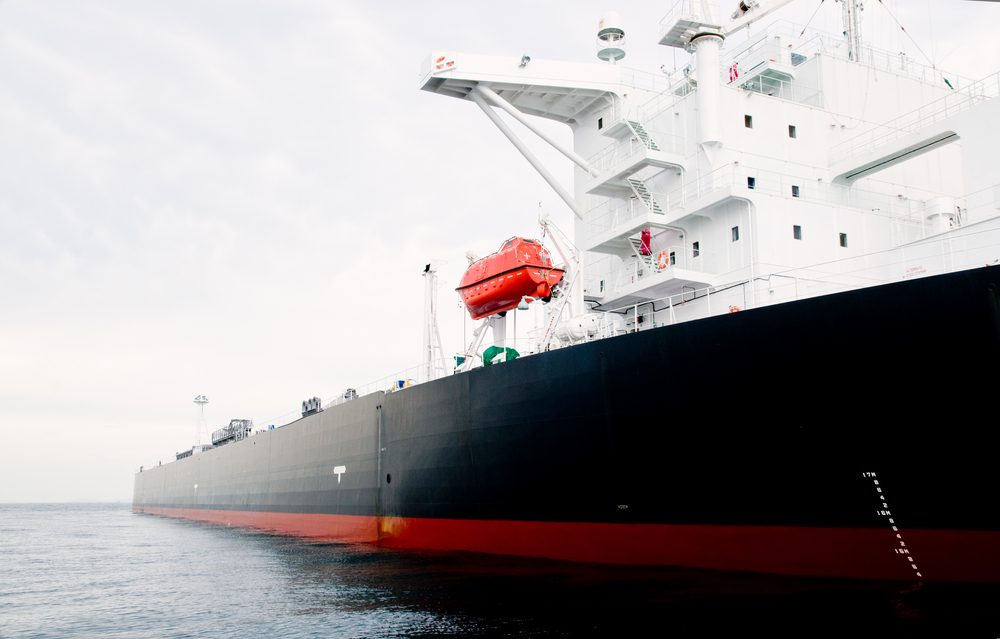 oil tanker at anchor