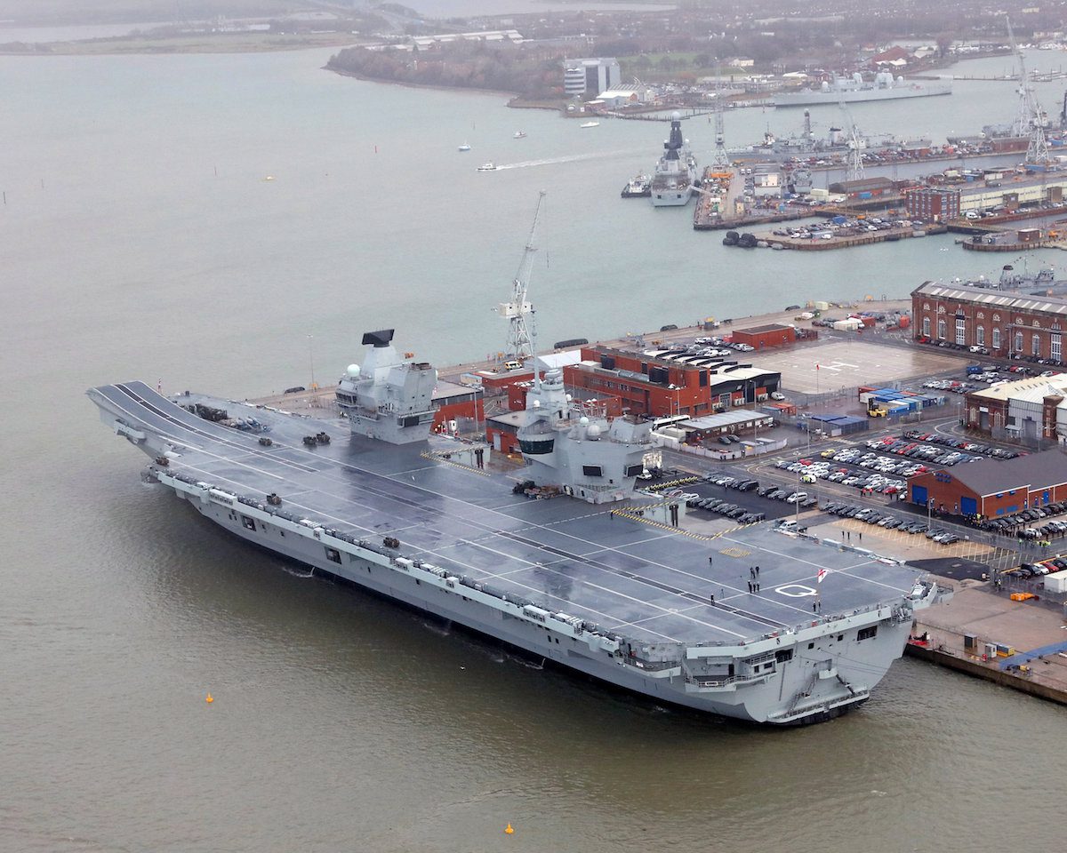 Royal Navy’s Biggest-Ever Warship, HMS Queen Elizabeth, Commissioned in Portsmouth