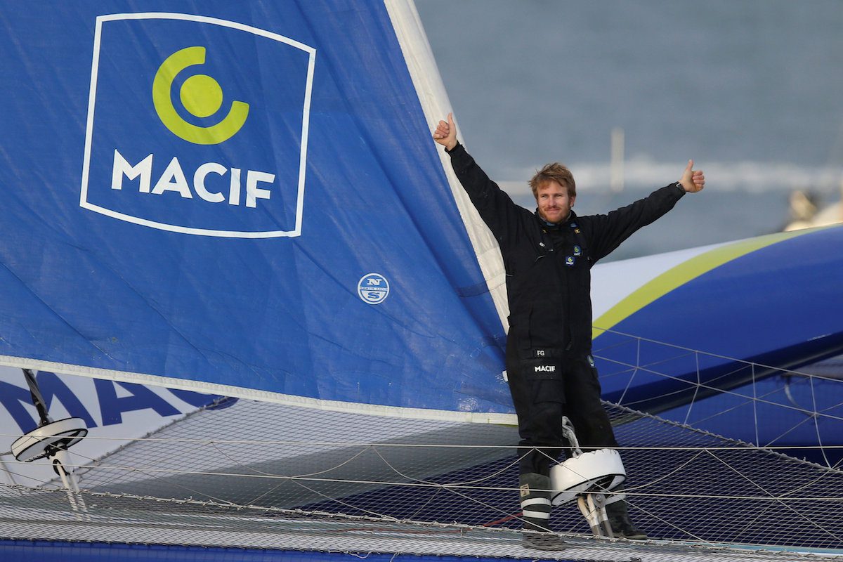 French Skipper Shatters Round- the-World Solo Sailing document