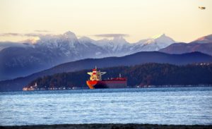 Vancouver Harbor Grain Freighter