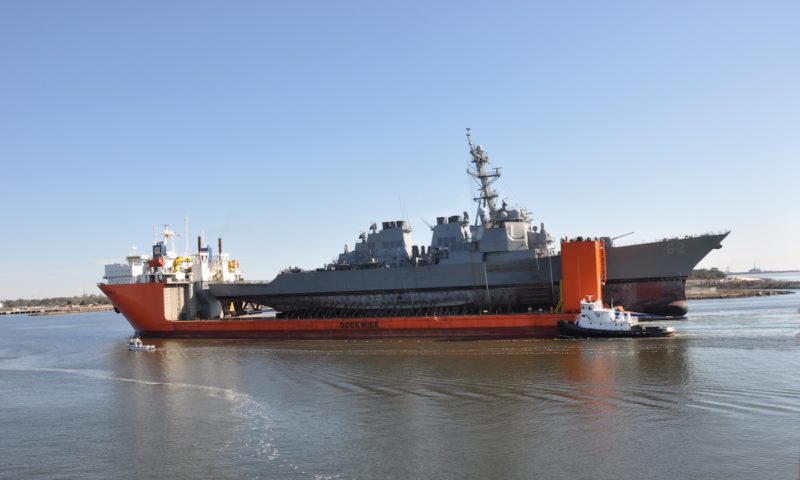 uss fitzgerald arrival in PASCAGOULA