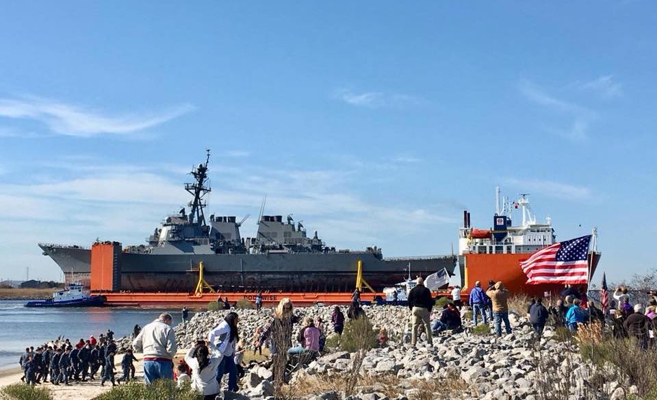 Stricken Destroyer USS Fitzgerald Arrives in U.S. for Repairs