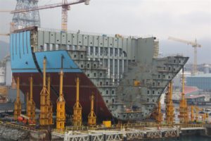 maersk ship under construction