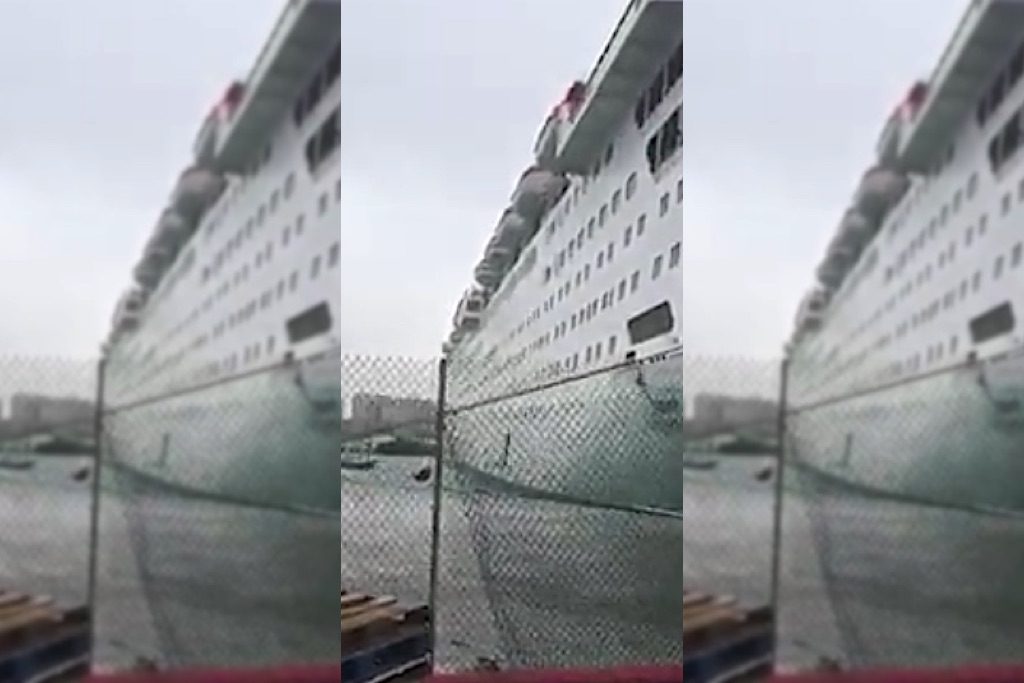 Cruise Ship Breaks Free from Moorings in Bahamas – Incident Video