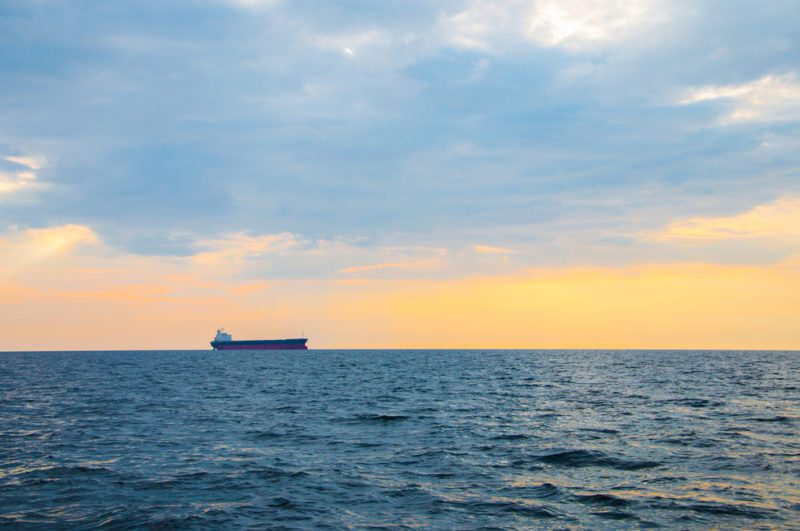 ship on horizon