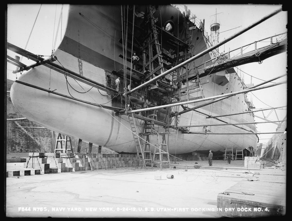 Brooklyn Navy Yard Navy Warship Dry Docking
