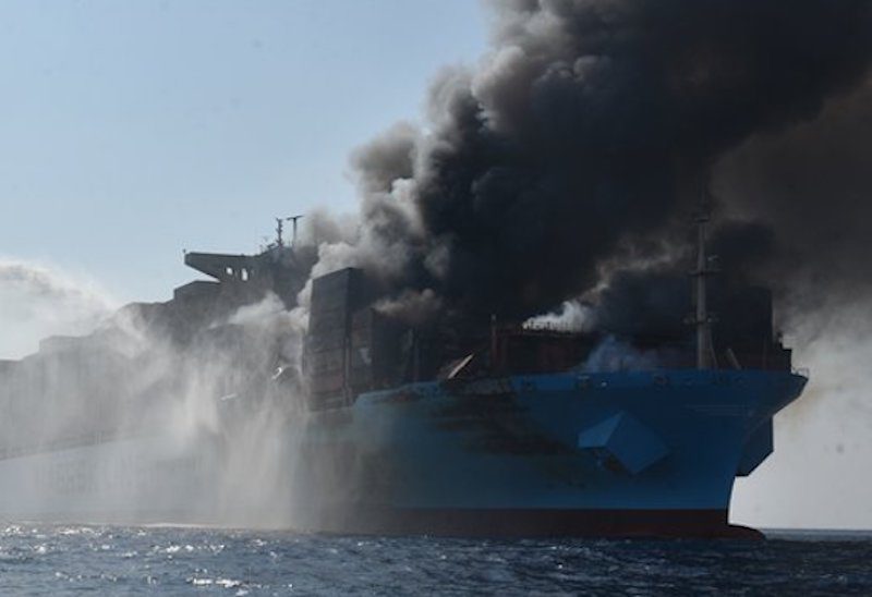 First Photos Show Fire on Maersk Ship | Hope Fading for Missing Crew Members, Maersk Says