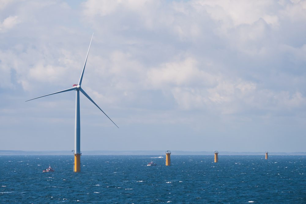 offshore wind farm under construction