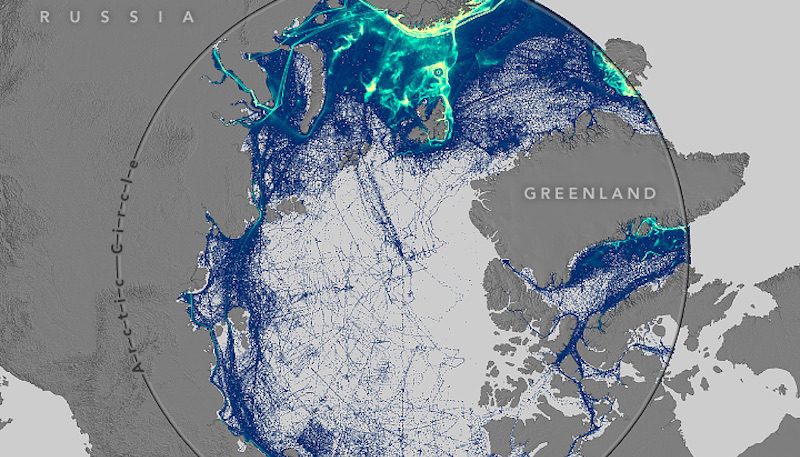 Researchers Map Seven Years of Arctic Shipping