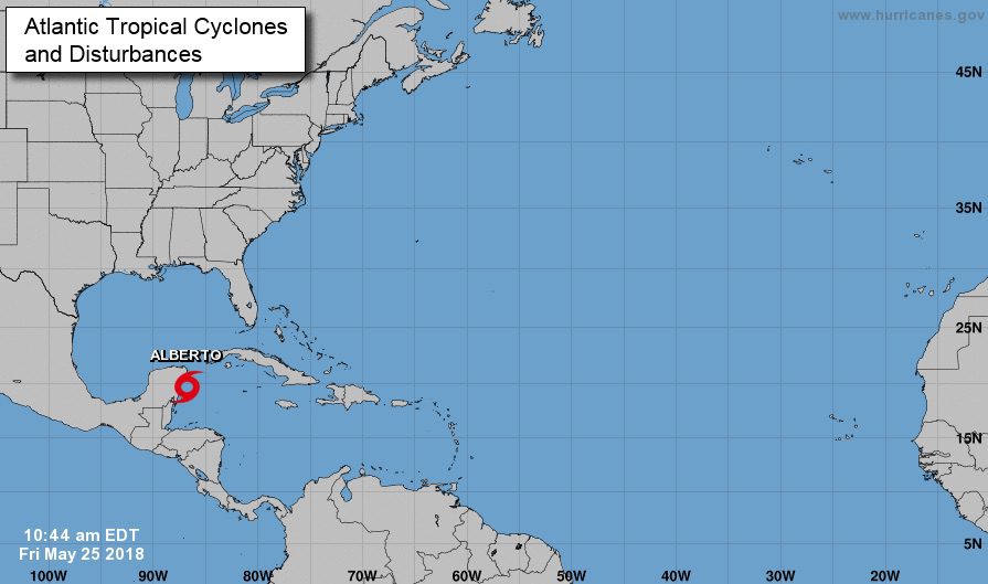 Alberto Becomes First Named Storm of 2018, Targets Gulf Coast