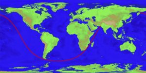 Longest Sailable Straight Line on Earth