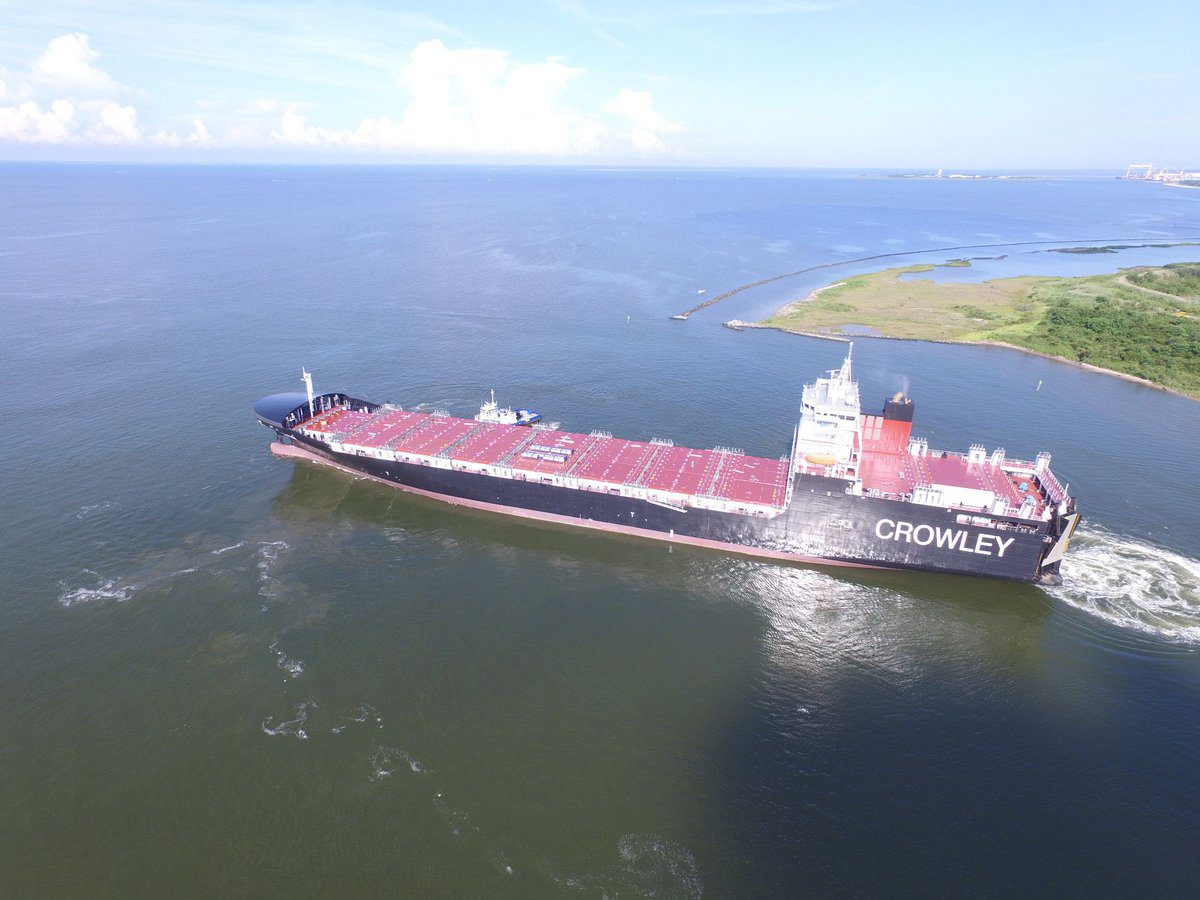 Crowley Takes Delivery of First LNG-Powered ConRo for Jones Act Puerto Rico Trade