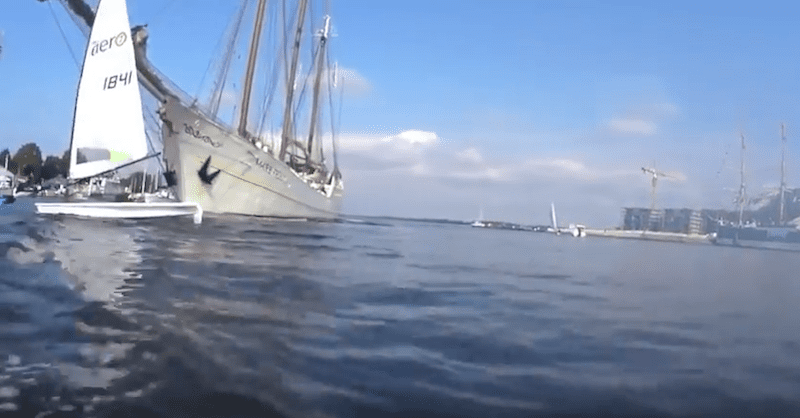 Watch: Tall Ship Hits Small Sailing Dinghy
