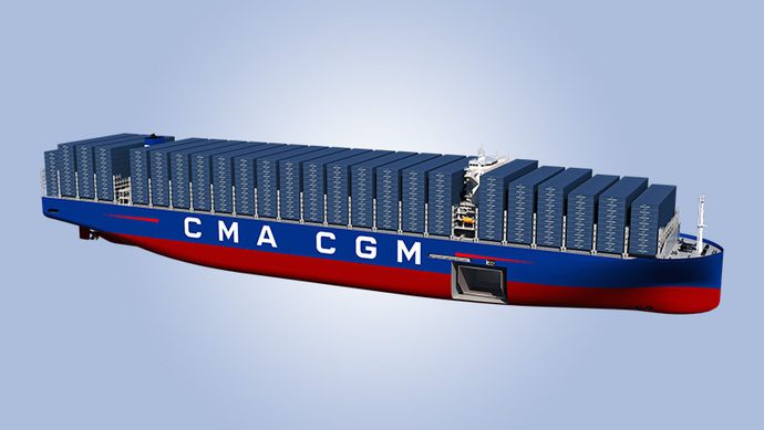 CMA CGM’s 22,000 TEU Ships to Feature ‘Bulbless’ Bow Made for Slow-Steaming