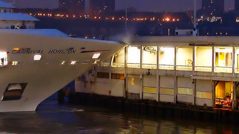 Carnival Ship Damages Manhattan Cruise Terminal During Docking Allision