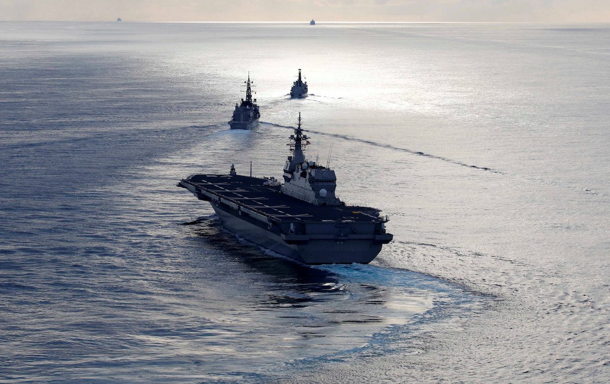 Japanese Carrier Drills with British Warship Heading to Contested South China Sea