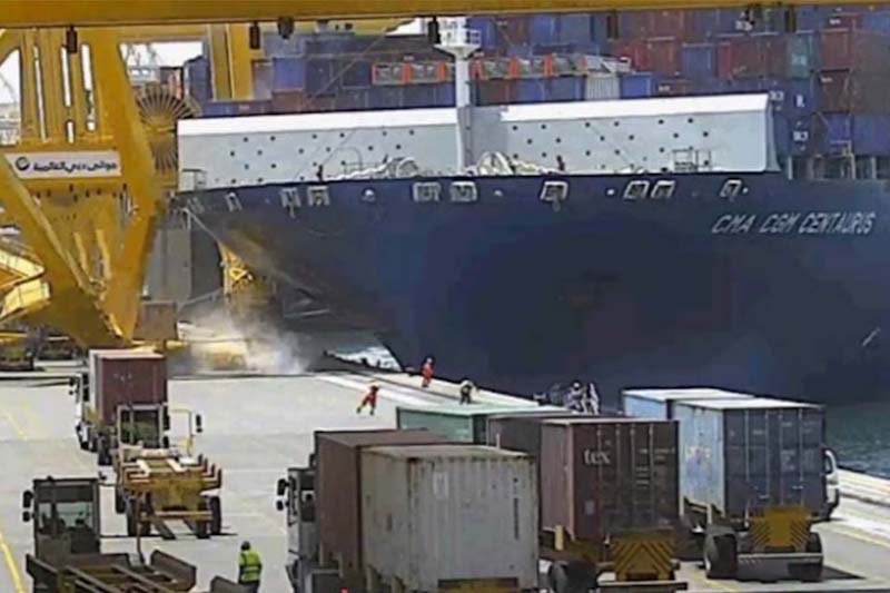 MAIB Says Lack of Communication to Blame for CMA CGM Centaurus Hitting Pier Wall in Jebel Ali