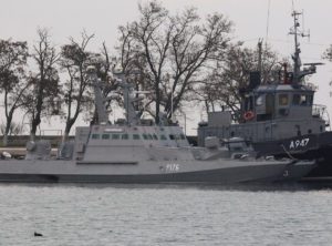 Seized Ukrainian ships