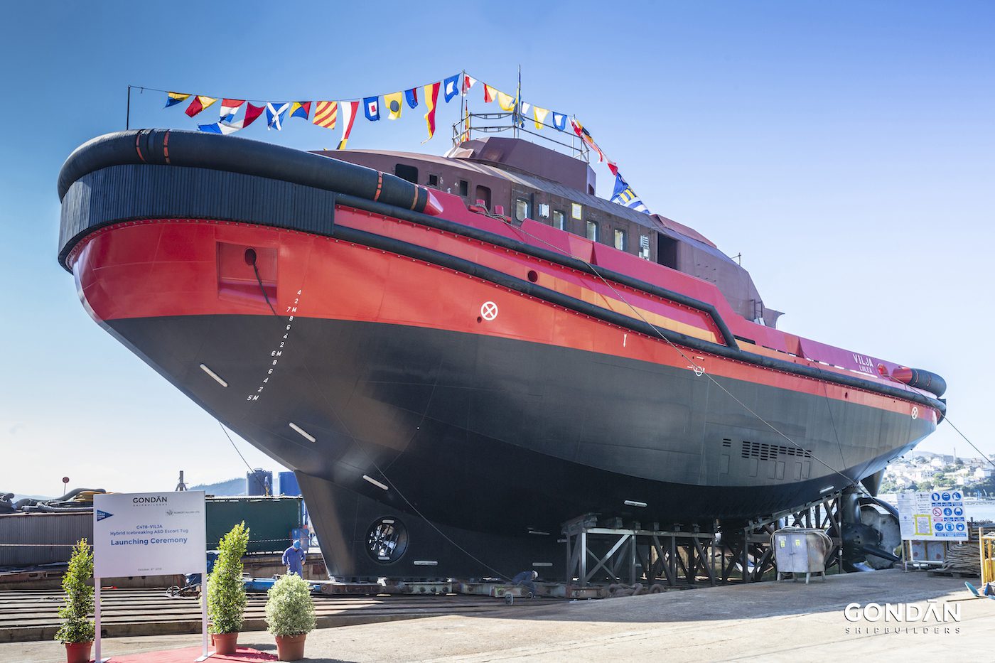 Press Release: Powerful TundRA 3600-H Icebreaker Tug Destined for Swedish Port Launched in Spain
