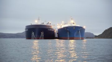 Yamal LNG ship-to-ship transfer