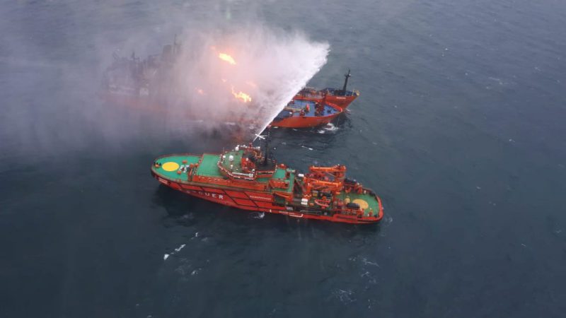 kerch strait ship fire