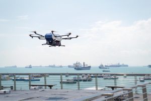 shore-to-ship drone delivery