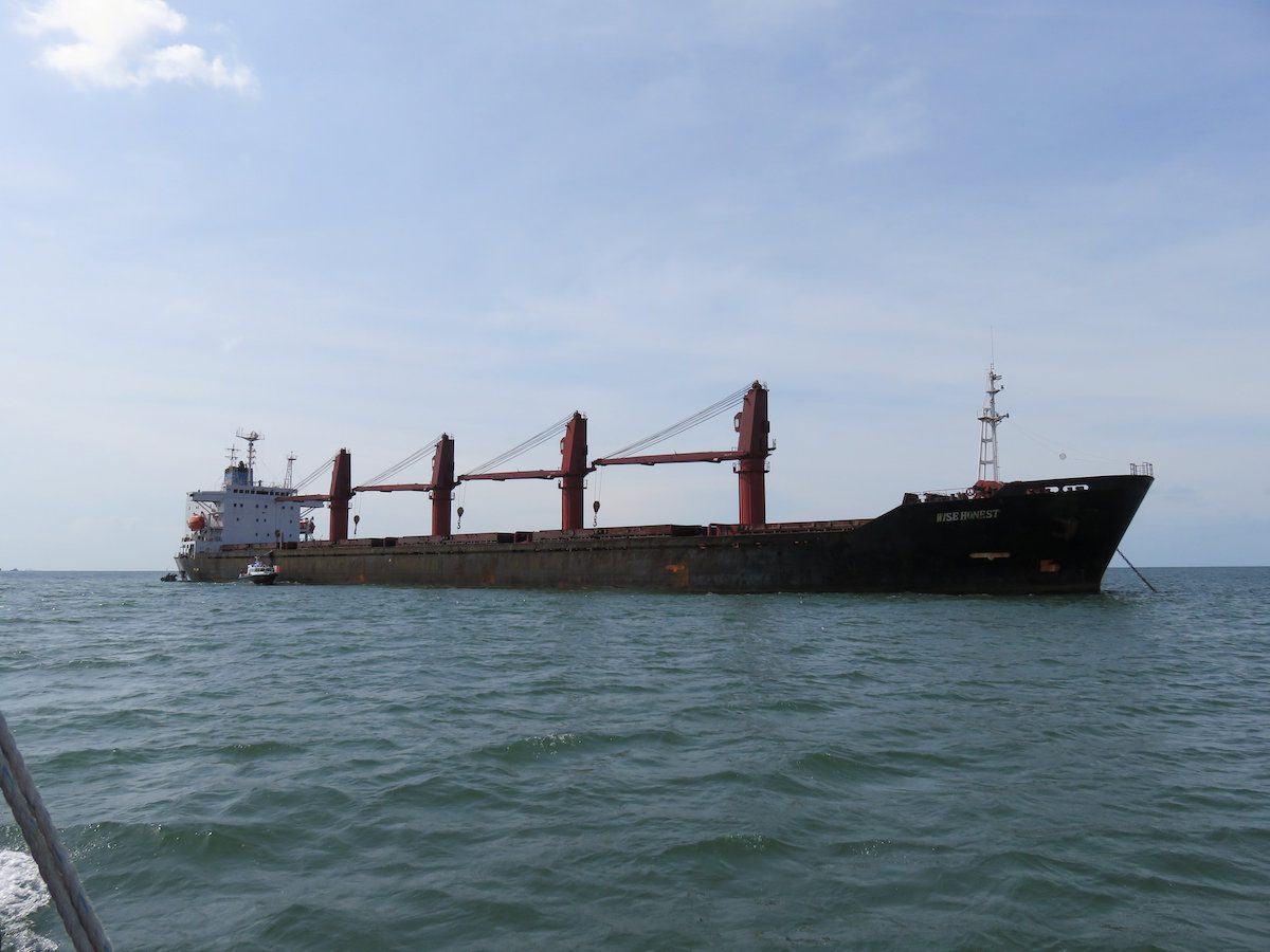 An undated image provided in a U.S. Department of Justice complaint for forfeiture released May 9, 2019 shows the North Korean vessel Wise Honest.