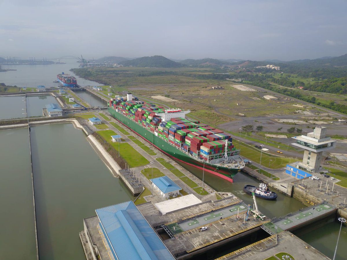 The motor vessel Triton becomes the largest ship to transit the Expanded Panama Canal