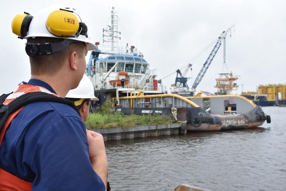 Coast Guard works to reopen waterways near Morgan City, Louisiana