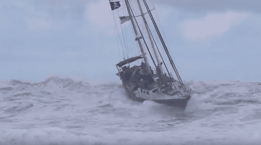 Viral Video Shows Passenger Cruise Take on Huge Breaking Waves