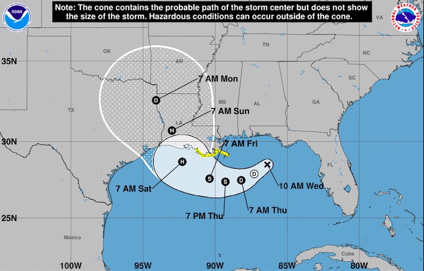 Strengthening Storm Heads for Louisiana as Oil Rigs Evacuate