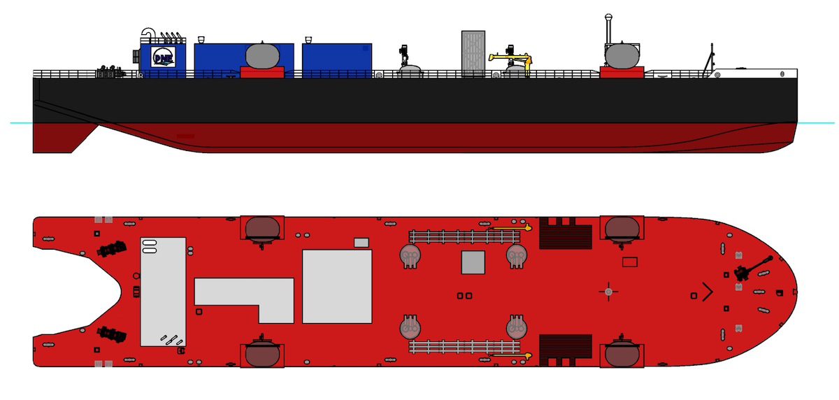 LNG Barge rendering