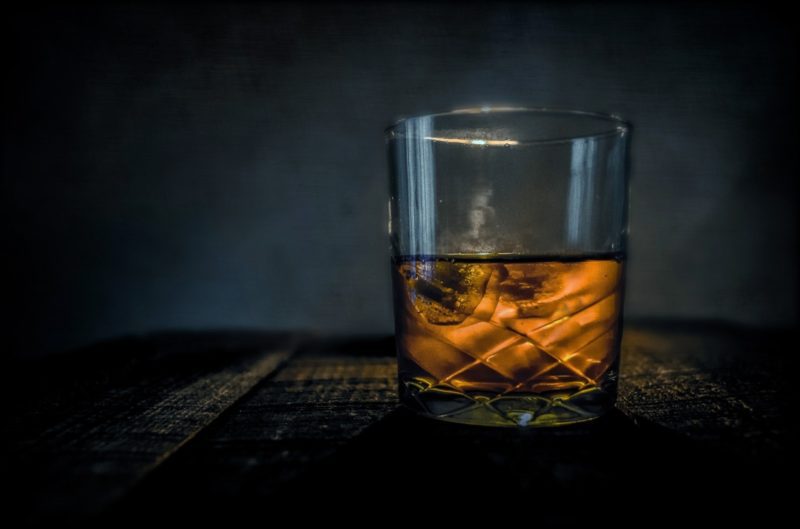 wood whiskey glass
