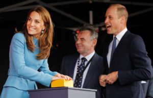 Britain's Prince William and Catherine, Duchess of Cambridge, attend ship naming ceremony in Birkenhead