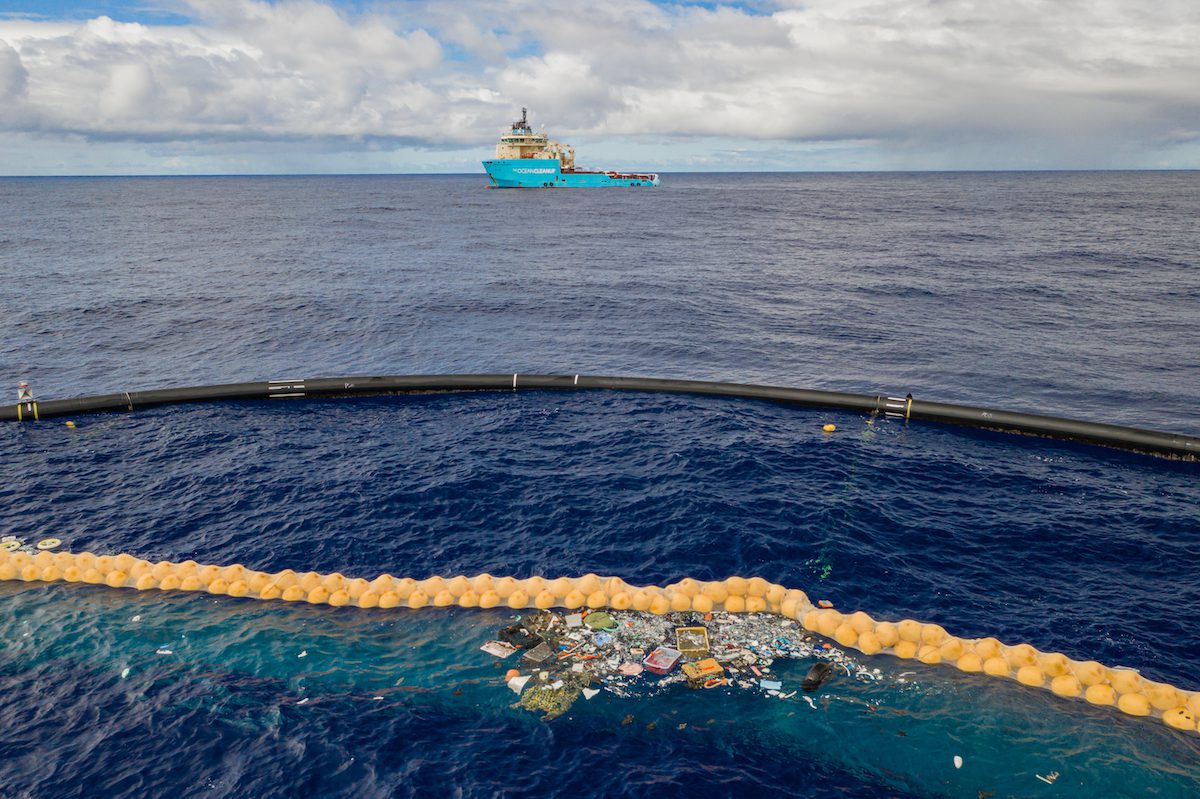 The Ocean Cleanup system