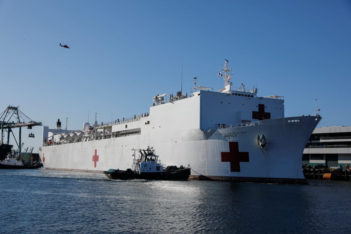 USNS Mercy Arrives in Los Angeles