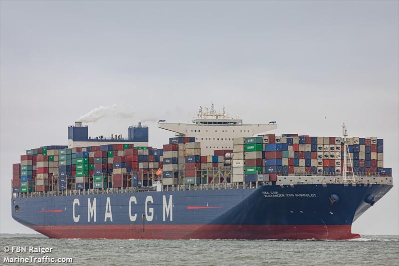 CMA CGM Containership Reroutes Around Cape of Good Hope, Bypassing Suez Canal