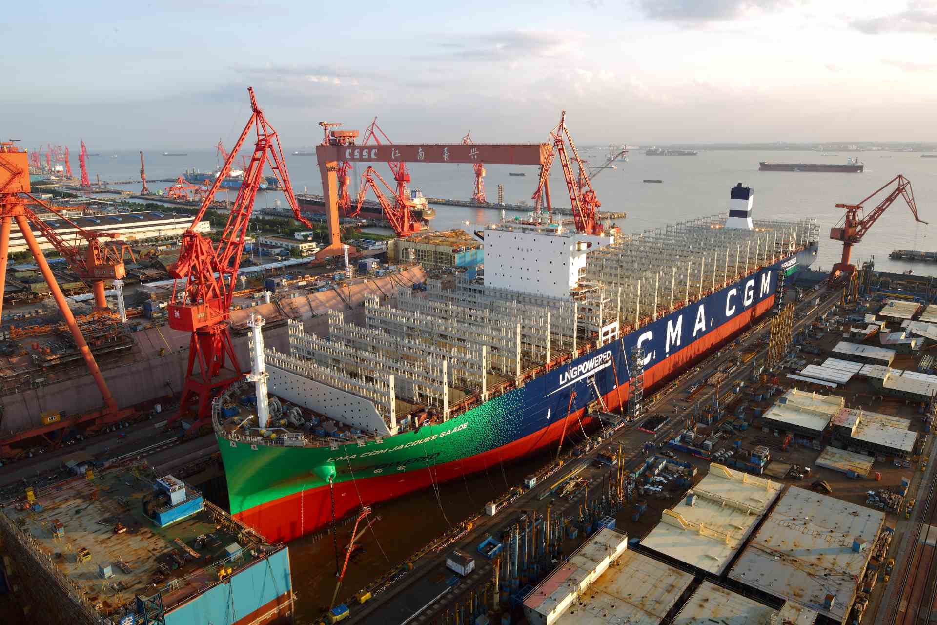 CMA CGM Orders 16 Large Containerships at  China State Shipbuilding -Reports