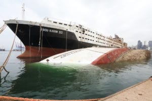 Beirut port blast ship capsize
