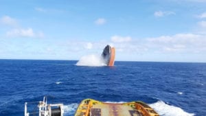 Wakashio's Bow Scuttled Off Mauritius