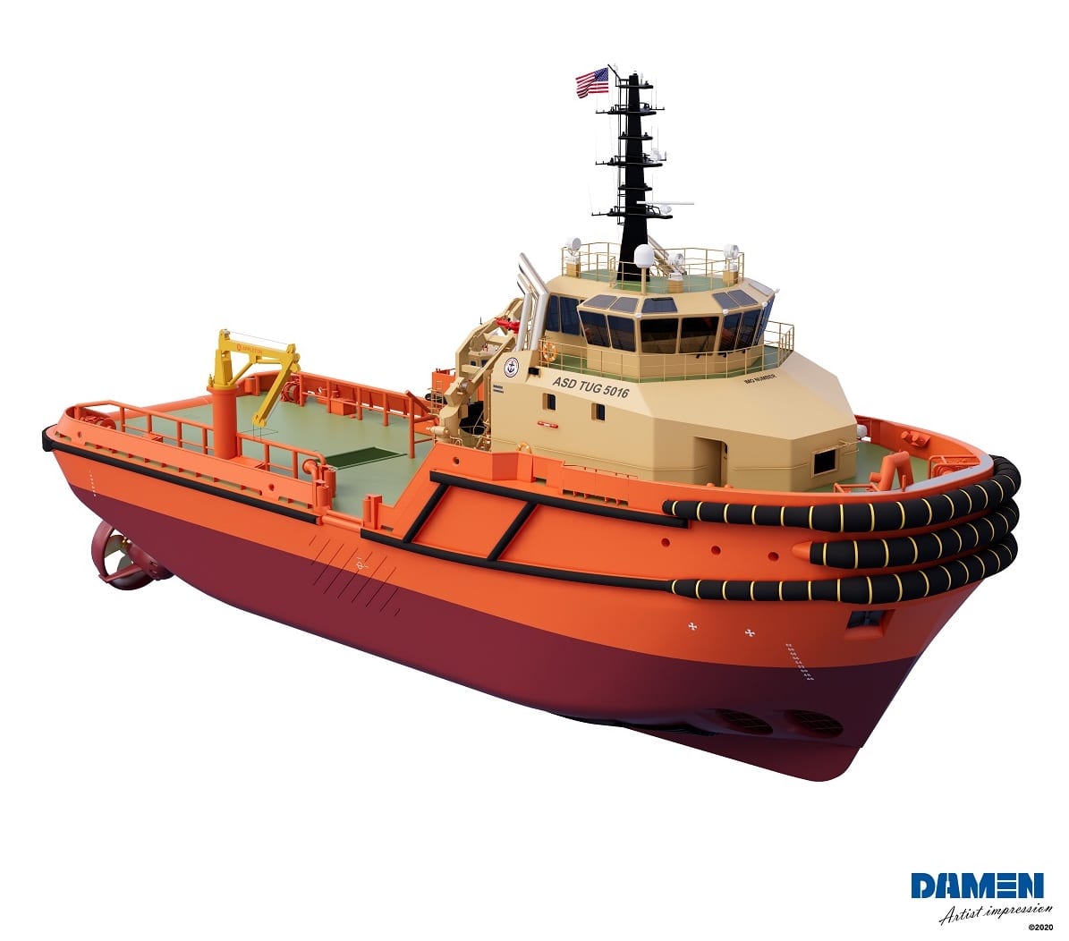 Damen to Supply ASD Tug 5016 Design to Edison Chouest Offshore