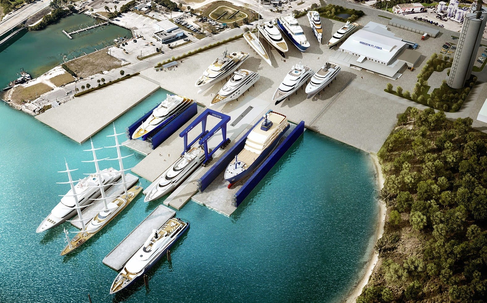 Derecktor’s Plans for Megayacht Shipyard in Florida Approved