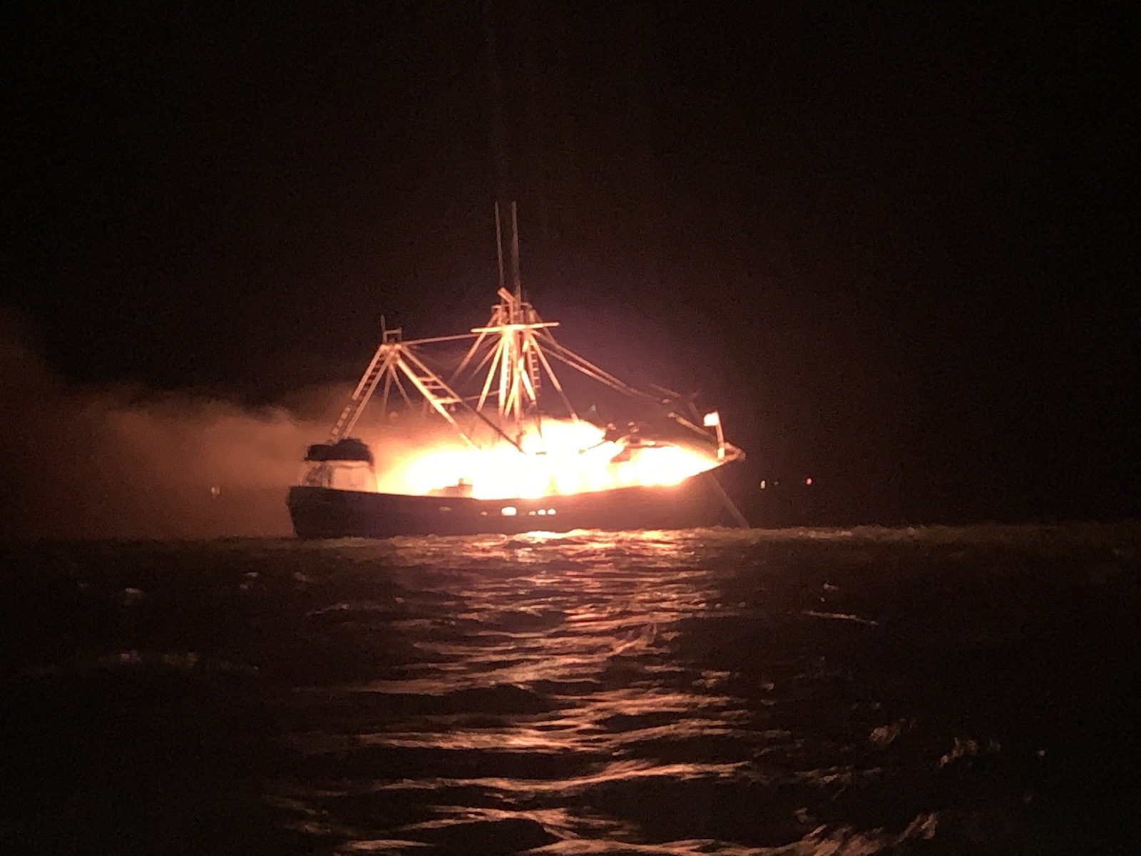 Four Rescued from Burning Fishing Vessel Off Alabama