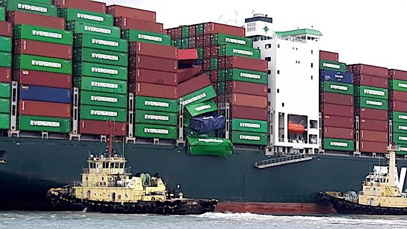 Evergreen Ship Loses 36 Containers Off Japan