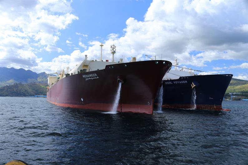 Q-Flex LNG Carrier Completes First Ship-to-Ship Transfer