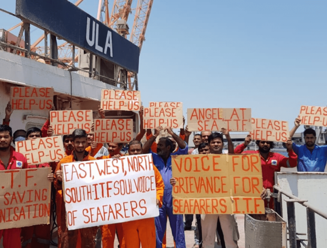 Abandoned Ship Crew Wages Hunger Strike in Kuwait